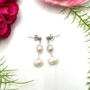 NEW⚜️Baroque Freshwater Pearl Dangly Earrings